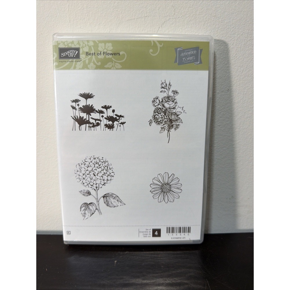 Stampin' Up! BEST OF FLOWERS Stamp Set of 4 133342 Floral Nature Garden
